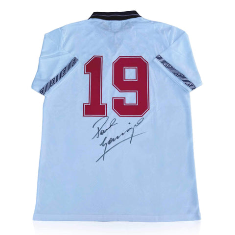 Paul Gascoigne Signed Italia 90 England Home Shirt