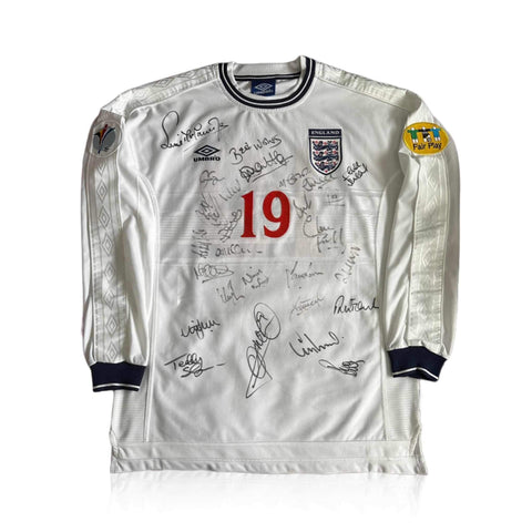 Player Issue England Squad Signed 2000 Home Shirt