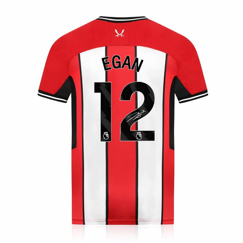 John Egan Signed Sheffield United 2023/24 Home Shirt
