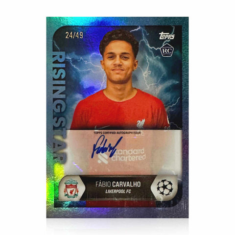 Fabio Carvalho Signed Topps Summer Signings Rising Stars /49 Rookie Card