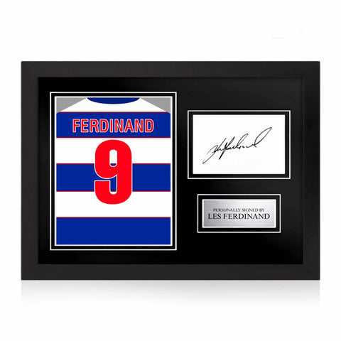 Les Ferdinand Signed Framed Display with Shirt Back Photo