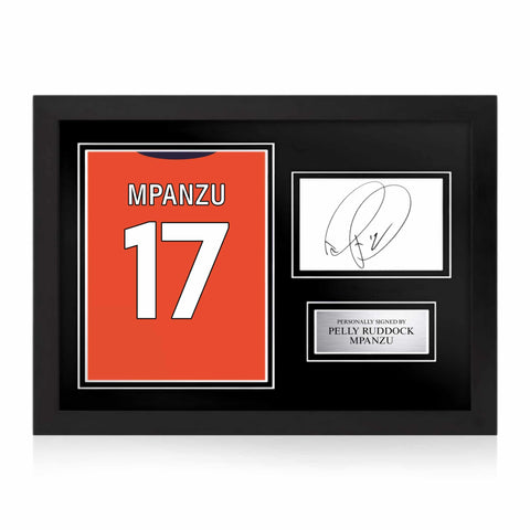 Pelly Mpanzu Signed Framed Display with Shirt Back Photo