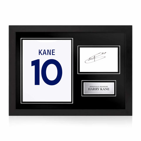 Harry Kane Signed Framed Display with Shirt Back Photo