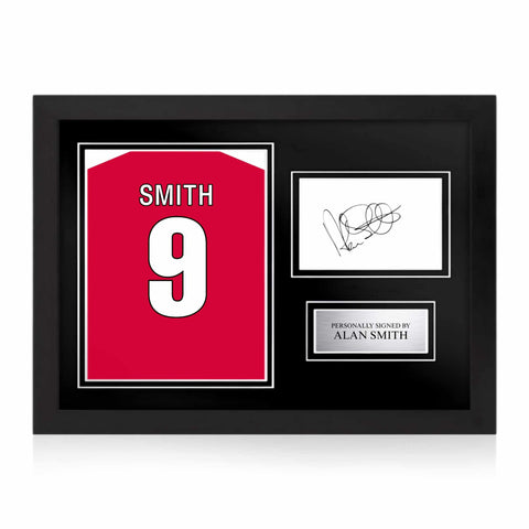 Alan Smith Signed Framed Display with Shirt Back Photo