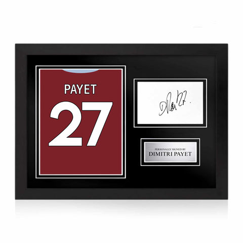 Dimitri Payet Signed Framed Display with Shirt Back Photo