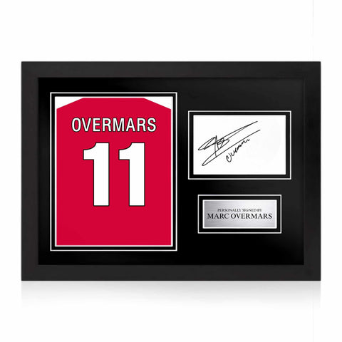 Marc Overmars Signed Framed Display with Shirt Back Photo