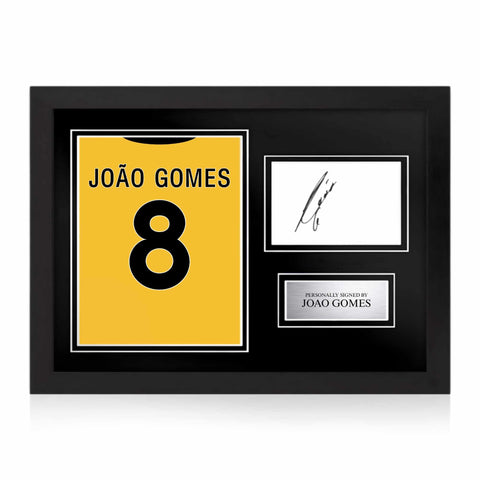 Joao Gomes Signed Framed Display with Shirt Back Photo
