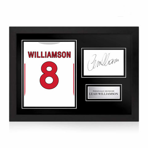 Leah Williamson Signed Framed Display with Shirt Back Photo