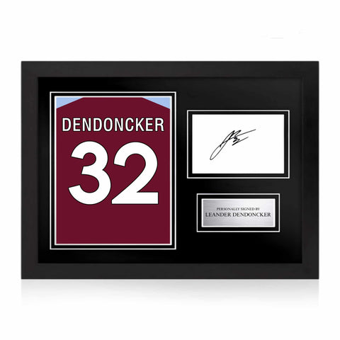 Leander Dendoncker Signed Framed Display with Shirt Back Photo