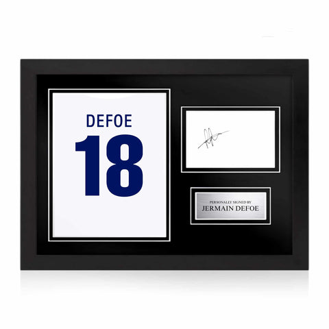 Jermaine Defoe Signed Framed Display with Shirt Back Photo
