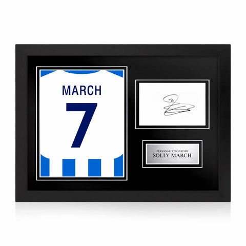 Solly March Signed Framed Display with Shirt Back Photo