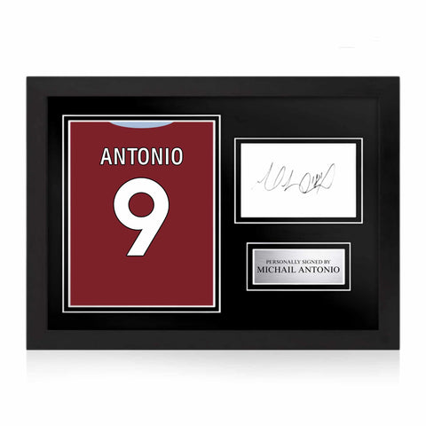 Michail Antonio Signed Framed Display with Shirt Back Photo