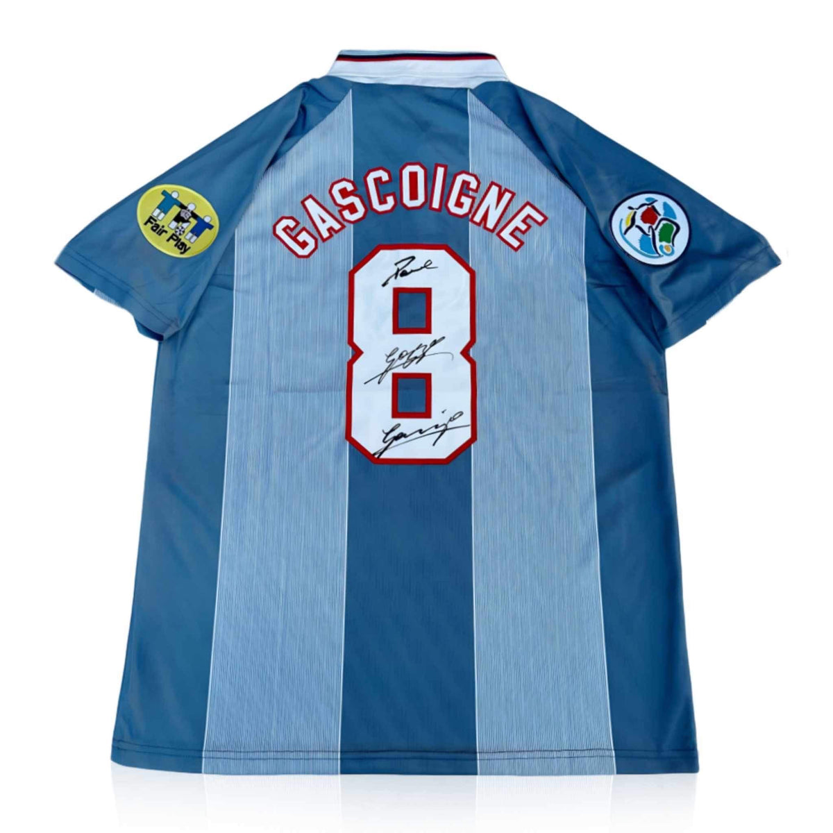 Gascoigne 1996 Euro England Shirt Paul Gascoigne Signed Euro 96