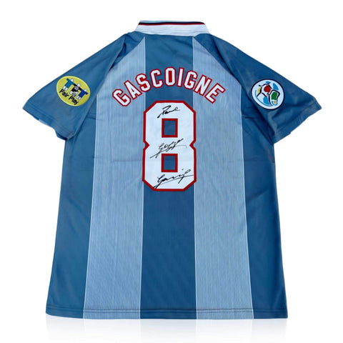Paul Gascoigne Signed Euro 96 England Away Shirt With “Gazza” Inscription