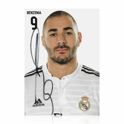 Karim Benzema Signed 6x4 Clubcard
