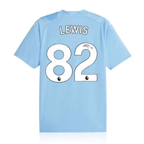 Rico Lewis Signed Manchester City 2023/24 Home Shirt