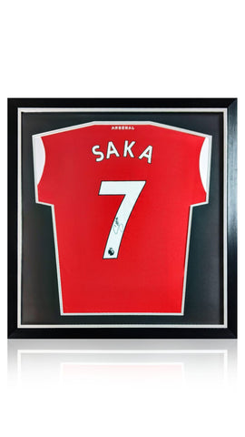 Bukayo Saka Signed Framed Arsenal 2022/23 Home Shirt