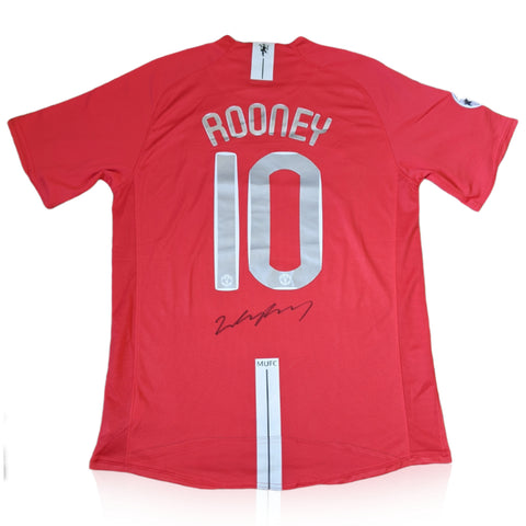 Wayne Rooney Signed Manchester United Retro Remake Shirt