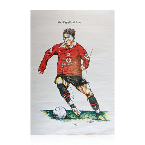 Cristiano Ronaldo Signed Manchester United 11x16 Art Print 6/50
