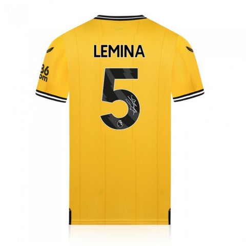 Mario Lemina Signed Wolves 2023/24 Home Shirt