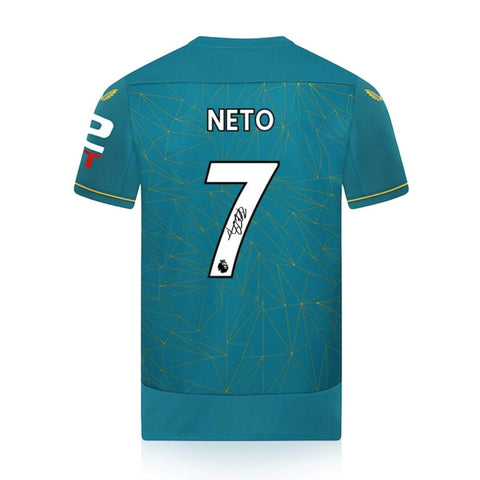 Pedro Neto Signed Wolves 2022/23 Away Shirt