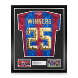 Crystal Palace F.C. Squad Signed Framed 2024/25 Winners 25 Home Shirt