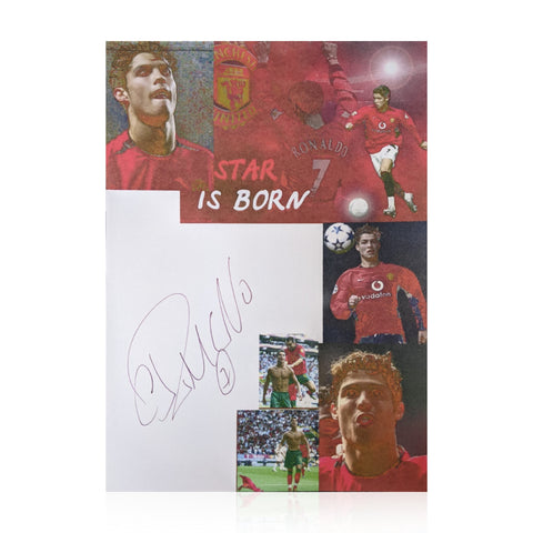 Cristiano Ronaldo Signed Manchester United A4 Paper