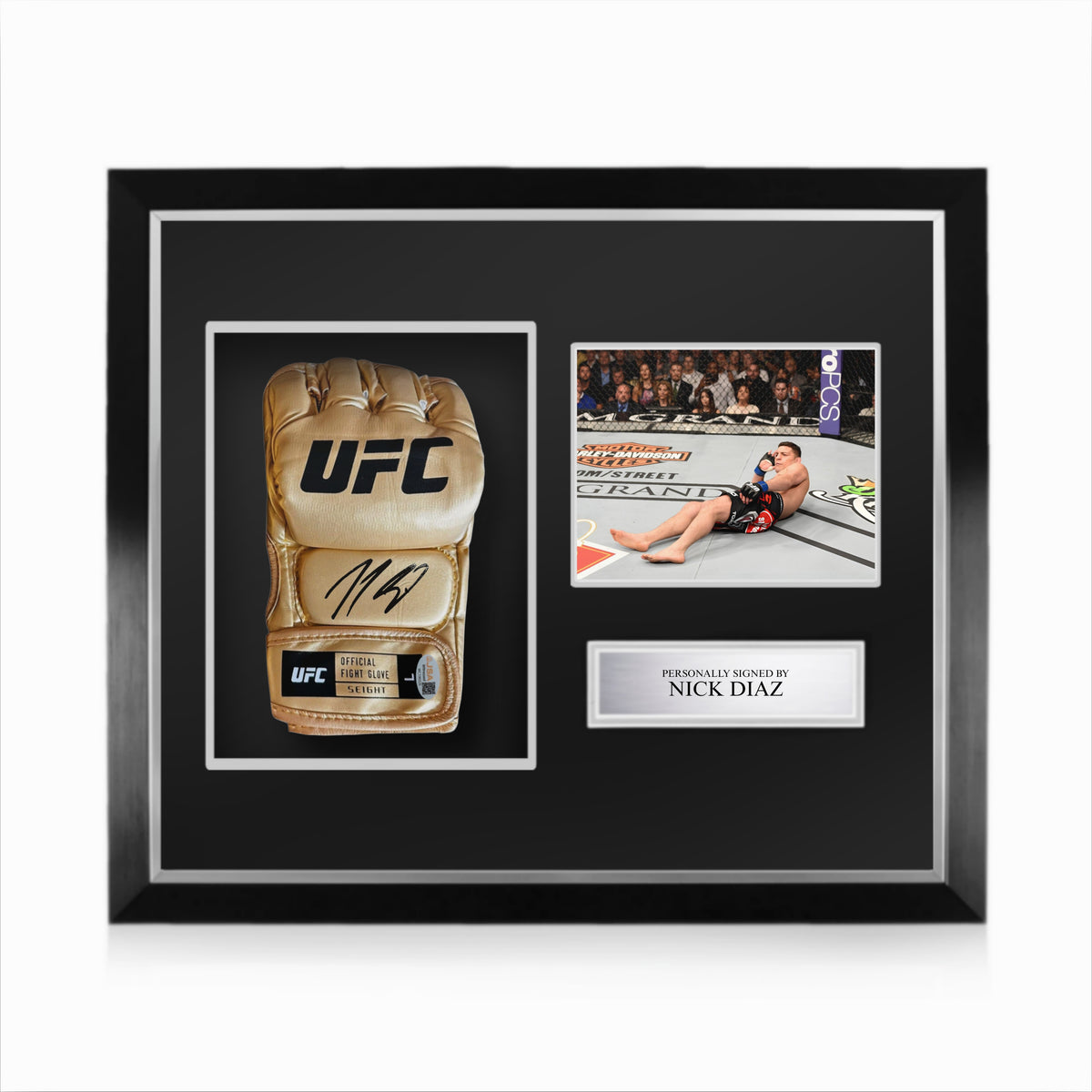 Nick Diaz Signed Framed UFC Gold Glove w/ JSA Authentication – The