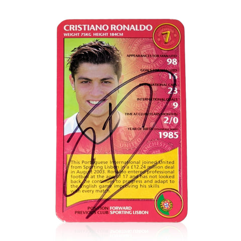 Cristiano Ronaldo Signed Manchester United Trading Card