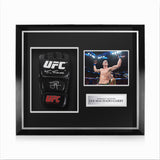 Ian Machado Garry Signed Framed UFC Glove w/ "The Future" inscription