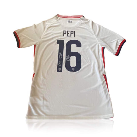 Ricardo Pepi Signed Silver “Go USA!” USMNT Shirt