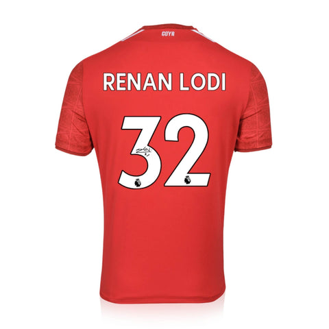 Renan Lodi Signed Nottingham Forest 2022/23 Home Shirt
