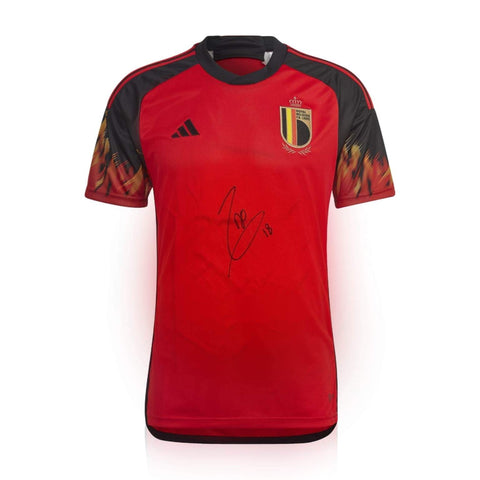 Amadou Onana Front Signed 2022 Belgium World Cup Home Shirt