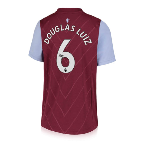 Douglas Luiz Signed Aston Villa 2022/23 Home Shirt