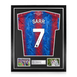 Ismaïla Sarr Signed Framed Crystal Palace 2024/25 Home Shirt