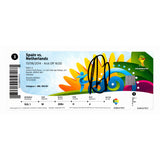 Robin van Persie Signed Spain v The Netherlands 2014 World Cup Ticket (The Flying Dutchman Goal)