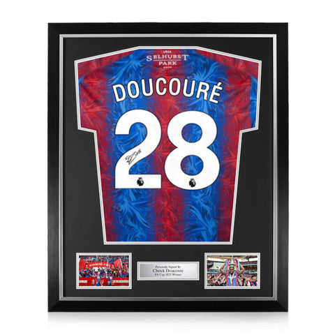 Cheick Doucoure Signed Framed Crystal Palace 2024/25 Home Shirt