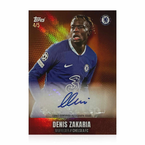 Denis Zakaria Signed Chelsea Topps Set /5 Card