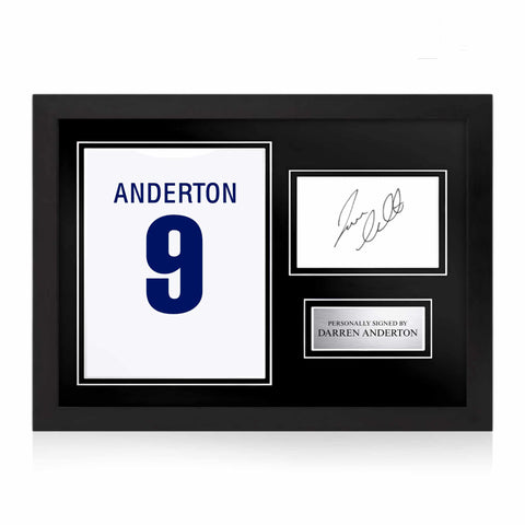 Darren Anderton Signed Framed Display with Shirt Back Photo