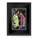 Diego Costa & Diego Lopez Signed 12x8 Photo