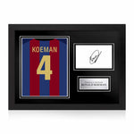 Ronald Koeman Signed Framed Display with Shirt Back Photo