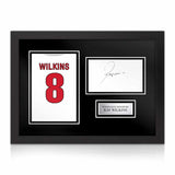 Ray Wilkins Signed Framed Display with Shirt Back Photo