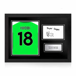 Alex Iwobi Signed Framed Display with Shirt Back Photo