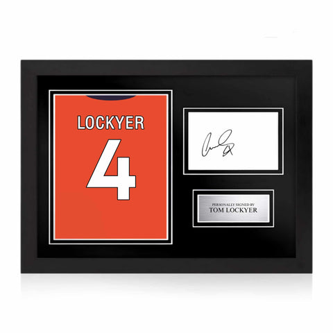 Tom Lockyer Signed Framed Display with Shirt Back Photo