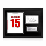 Paul Merson Signed Framed Display with Shirt Back Photo