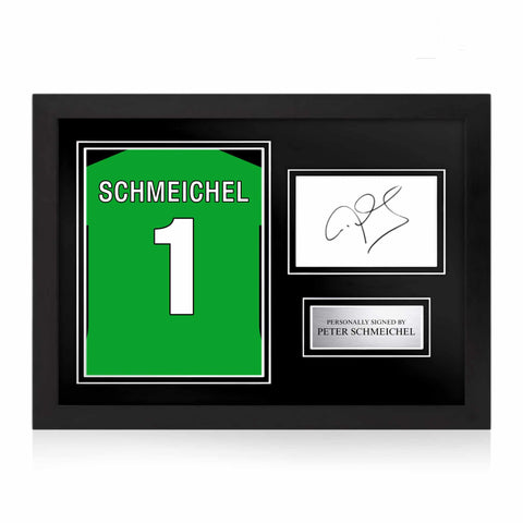 Peter Schmeichel Signed Framed Display with Shirt Back Photo