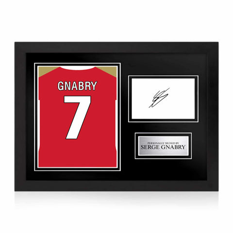 Serge Gnabry Signed Framed Display with Shirt Back Photo