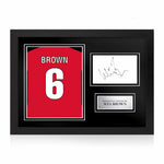 Wes Brown Signed Framed Display with Shirt Back Photo