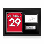 Aaron Wan-Bissaka Signed Framed Display with Shirt Back Photo