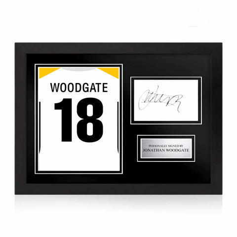 Jonathan Woodgate Signed Framed Display with Shirt Back Photo